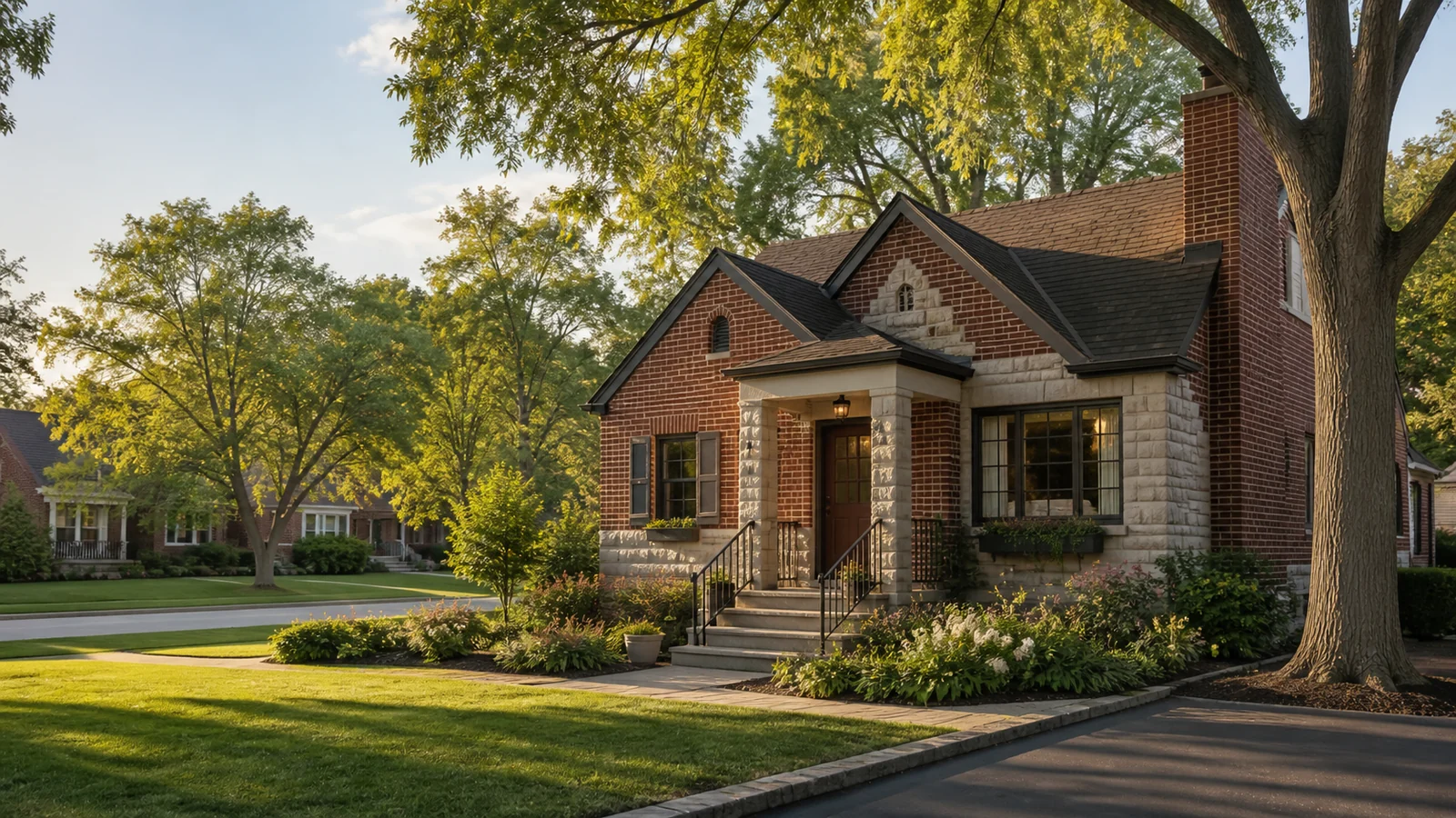 Maison familiale entourée d’arbres matures dans l’Ouest-de-l’Île.